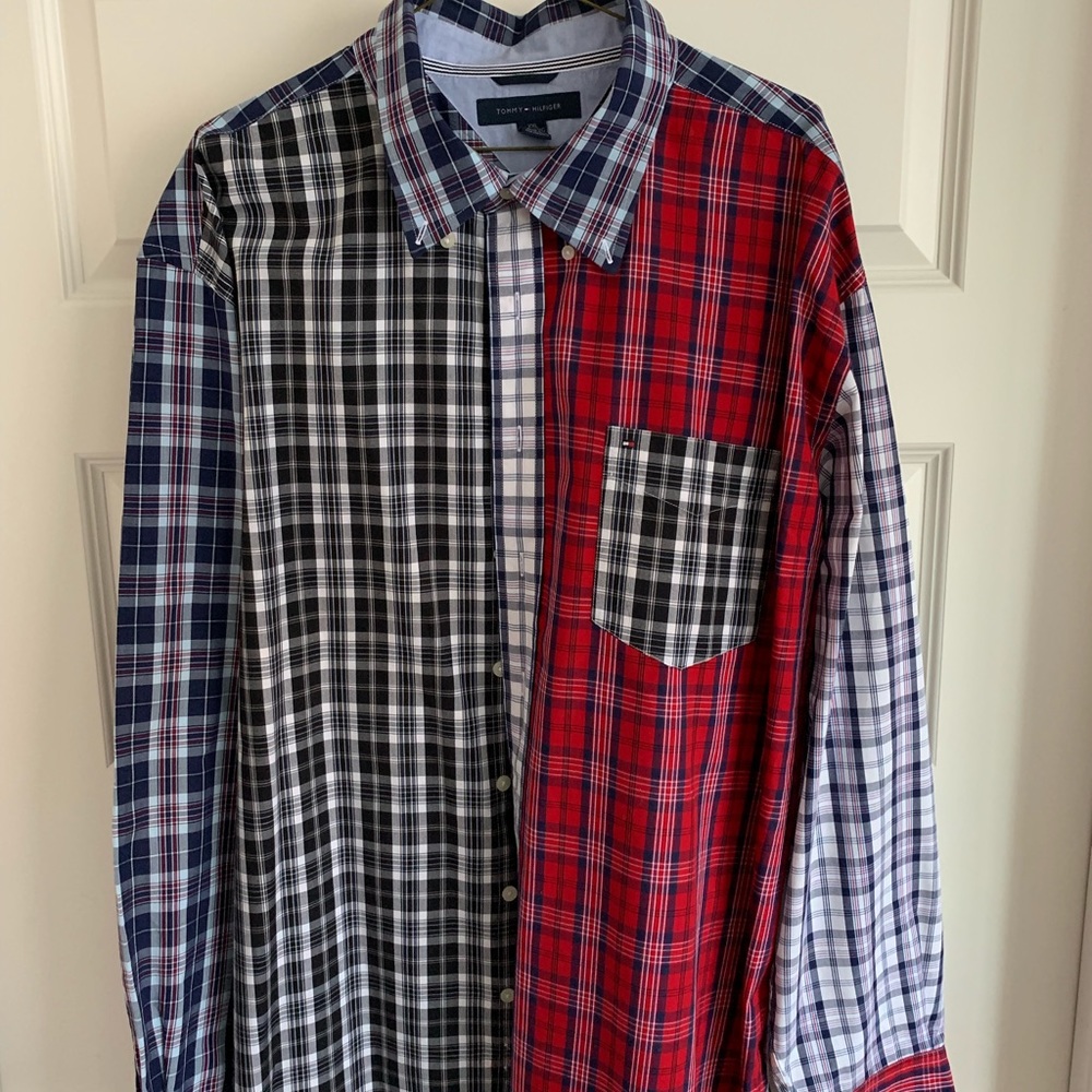 Tommy Hilfiger Mens Multicolor Plaid XXL XXLarge